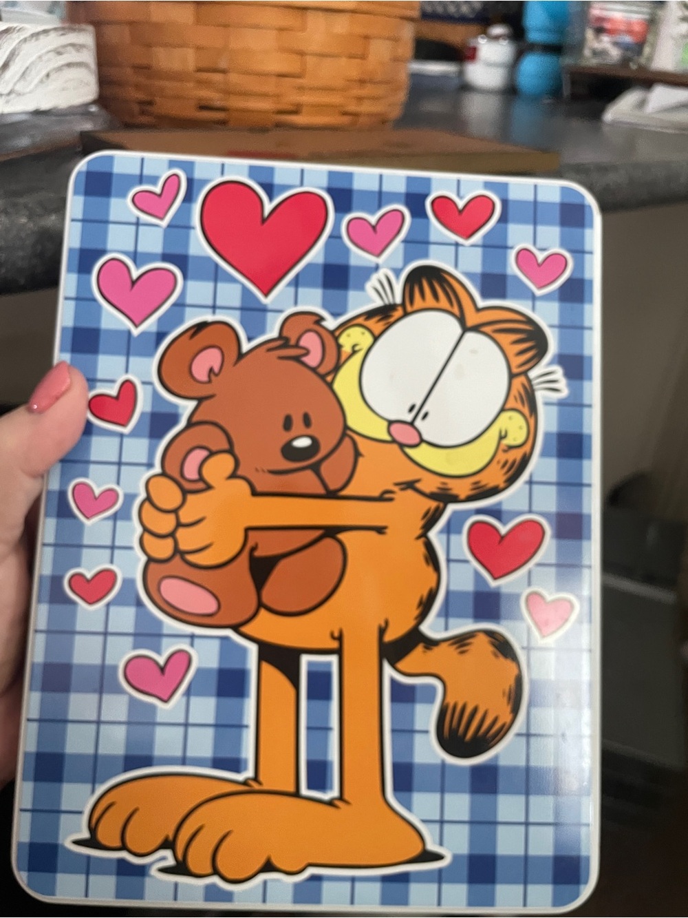 Garfield Hugging Teddy Bear  stationery 2 cards with envelopes and writing pad
